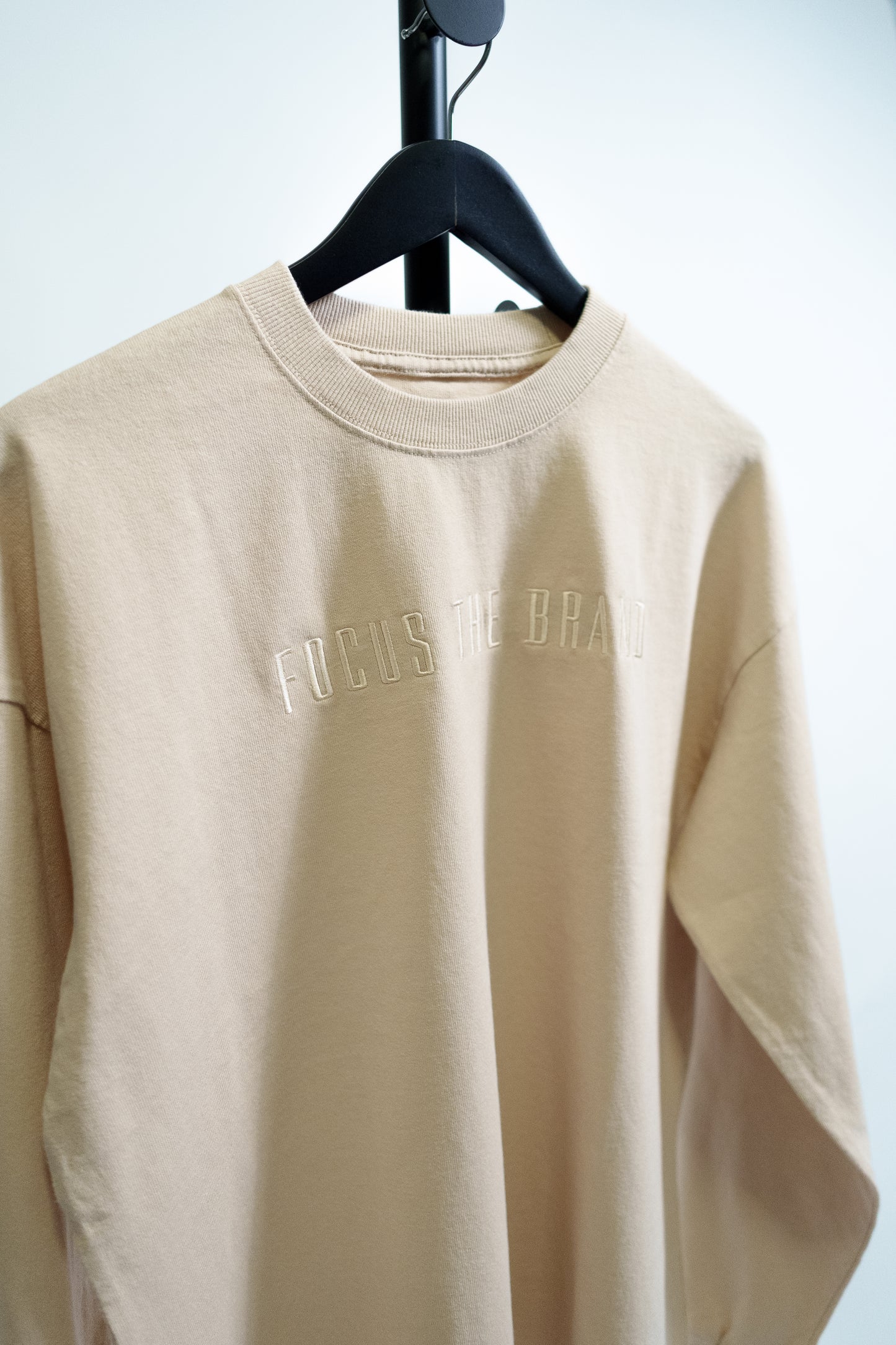 Cream Heavy Duty Long Sleeve Tee