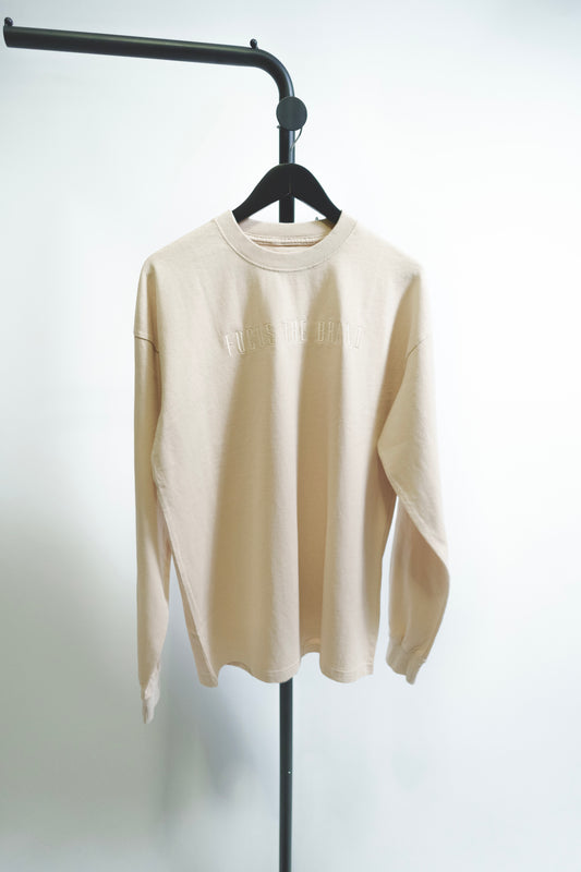 Cream Heavy Duty Long Sleeve Tee